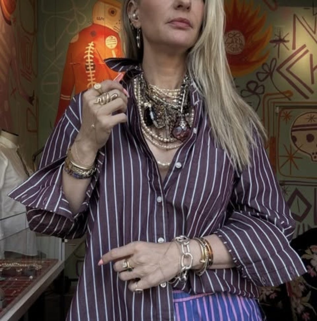 House of Hitchcock jewelry at a designer trunk show